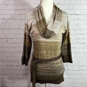 I.N. San Francisco cowl neck belted sweater